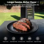 30 Inch Electric Smoker with Digital Controls, Large Capacity Cooking Space, Adjustable Temperature Range, Built-in Meat Probe, and Easy Clean Design for Backyard Barbecue - Image 8