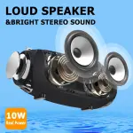 Outdoor Portable Bluetooth Speaker with Powerful Sound, IPX4 Waterproof Rating, Long Battery Life, Built-in Mic, and Compact Design for Travel and Home Use - Image 5