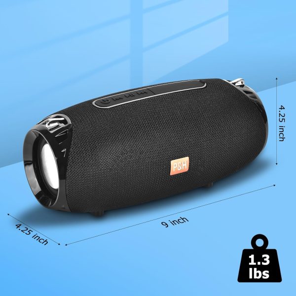 Outdoor Portable Bluetooth Speaker with Powerful Sound, IPX4 Waterproof Rating, Long Battery Life, Built-in Mic, and Compact Design for Travel and Home Use