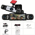 360° 1080P Dash Cam with Night Vision & Motion Detection