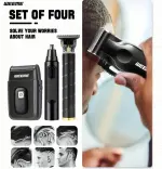 Hair clipper, beard trimmer, shaver & nose trimmer with USB charging & LED display - Image 7