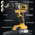 Cordless Drill with Rechargeable Battery, Variable Speed Trigger, 16+1 Clutch Settings, LED Light, and Ergonomic Grip for Home DIY and Professional Use - Image 9