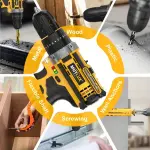 Cordless Drill with Rechargeable Battery, Variable Speed Trigger, 16+1 Clutch Settings, LED Light, and Ergonomic Grip for Home DIY and Professional Use - Image 6