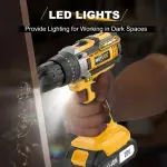 Cordless Drill with Rechargeable Battery, Variable Speed Trigger, 16+1 Clutch Settings, LED Light, and Ergonomic Grip for Home DIY and Professional Use - Image 7