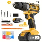 Cordless Drill with Rechargeable Battery, Variable Speed Trigger, 16+1 Clutch Settings, LED Light, and Ergonomic Grip for Home DIY and Professional Use - Image 3
