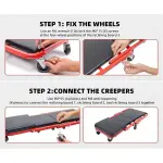 Foldable Z Creeper – 2-in-1 Rolling Garage Seat & Creeper, 330LB Cap - Image 3