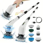 7-in-1 Electric Cleaning Brush – Long Handle, Multifunctional
