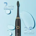 Smart Electric Toothbrush – 5 Replacement Heads, Sonic Charging - Image 5
