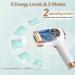 At Home IPL Hair Removal Device with Lasting Results, Permanent Hair Reduction, 5 Energy Levels, Skin Tone Sensor, Flash Mode, and Cordless Design for Face and Body - Image 8