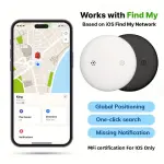 Smart Air Tracker 2 Pack Compatible with Find My App, Precision Finding Technology, 1 Year Battery Life, Lightweight Design for Keys, Wallets, Backpacks and Luggage