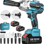 Cordless Impact Wrench 1/2" – 479 Ft-lbs, Brushless, 2x4.0Ah Battery