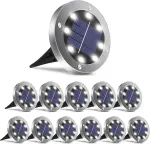 12 pack outdoor solar garden lights waterproof pathway illumination