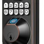 Keyless Fingerprint Door Lock – Smart Auto Lock, Matte Black