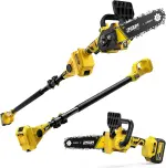 2-in-1 Cordless Pole Saw & Mini Chainsaw – 21V, 6 Inch, 15.2 ft Reach