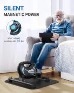Quiet Magnetic Under Desk Bike Pedal Exerciser with App & Mat - Image 4