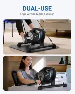 Quiet Magnetic Under Desk Bike Pedal Exerciser with App & Mat - Image 5