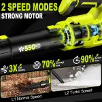 550CFM Cordless Leaf Blower – 24V Battery & Charger Included - Image 6