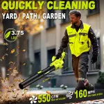 550CFM Cordless Leaf Blower – 24V Battery & Charger Included - Image 8