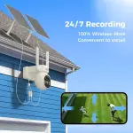 Solar Powered Security Camera – 4MP Wireless Outdoor, 360° PTZ, Color Night Vision - Image 3