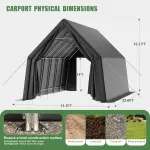 Portable Garage – 13x24 FT Heavy Duty RV Carport Canopy - Image 4