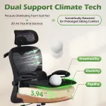 Ergonomic Office Chair – Adjustable Lumbar Support, Mesh, Wheels - Image 6