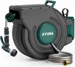 Automatic 100 ft Garden Hose Reel – Kink-Free Rewind