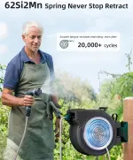 Automatic 100 ft Garden Hose Reel – Kink-Free Rewind - Image 6