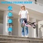 Electric Scooter with Seat – 350W, 19MPH, 21 Mile Range, Folding - Image 4