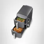 Ninja Air Fryer, 10QT DoubleStack XL 2-Basket, Compact Design, Cooks 5lb Whole Chicken, Feeds Up to 8 People, 6-in-1 Air Fryer, Roast, Bake & More, Easy to Clean, Dishwasher Safe Parts, Grey, SL401 - Image 2