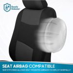 BDK PolyPro Car Seat Covers Full Set in Charcoal on Black – Front and Rear Split Bench for Cars, Easy to Install Cover Set, Accessories Auto Trucks Van SUV - Image 3