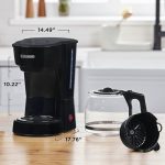 BLACK+DECKER 12-Cup Coffee Maker with Easy On/Off Switch, Easy Pour, Non-Drip Carafe with Removable Filter Basket, Vortex Technology, Black - Image 8