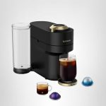Nespresso Festive Vertuo Pop+ Coffee and Espresso Maker by Breville, Matte Black Gold - Image 2