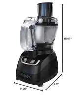 BLACK+DECKER 8-Cup Food Processor, Black, FP1600B - Image 2