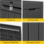 60 Gallon Outdoor Storage Box – Waterproof, Lockable, UV Resistant - Image 5