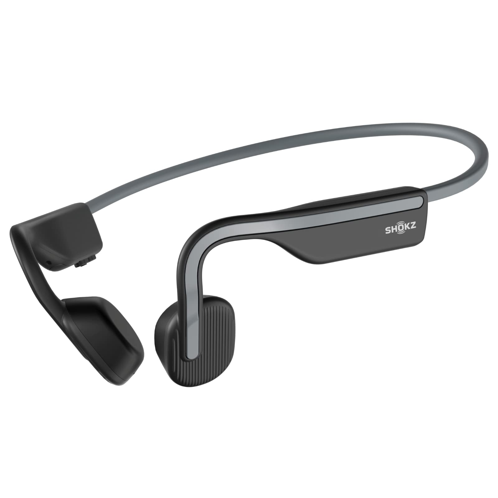 514DHeZb-UL SHOKZ OpenMove - Open-Ear Bluetooth Sport Headphones, Bone Conduction Wireless Earphones, Sweatproof for Running and Workouts, with Sticker Pack, Grey - Image 1