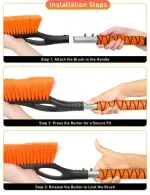 Car Snow Brush and Ice Scraper – 27 Inch, 2-in-1 Design, Soft Bristles, Ergonomic Foam Grip, Detachable - Image 6