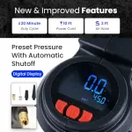 VIAIR Digital EVC85P - Portable Air Compressor Tire Inflator for Car, SUV & Truck | Preset Automatic Shut Off Feature | 12V Road Tire Pump Air Compressor 60 PSI - Image 6