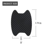 4PCS Sticker, Carbon Fiber Anti-Scratches Car Door Cup Protector, Non-Marking Auto Door Handle Protective Film, Universal for Most Car Handles (Black/4PCS) - Image 6