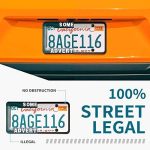 Aujen Silicone License Plate Frames Black, 2 Pack Car License Plate Frame, Universal US Black License Plate Holders Brackets Rust-Proof, Weather & Rattle-Proof, Car Accessories - Image 2