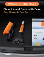 Car Snow Brush and Ice Scraper – 27 Inch, 2-in-1 Design, Soft Bristles, Ergonomic Foam Grip, Detachable - Image 5