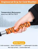 Car Snow Brush and Ice Scraper – 27 Inch, 2-in-1 Design, Soft Bristles, Ergonomic Foam Grip, Detachable - Image 8