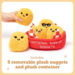 WHAT DO YOU MEME? Emotional Support Chicken Nuggets by Relatable, Cuddly Plush Toys and Stuffed Animals, Includes 5 Plushies with Basket, Funny or Cute Holiday Stocking Stuffer - Image 8