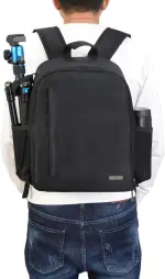 Professional Camera Backpack for DSLR/Mirrorless – Waterproof, Padded Dividers, Tripod Holder, Anti-Theft - Image 5
