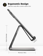 Lamicall Cell Phone Stand, Phone Dock: Cradle, Holder, Stand for Office Desk - Black - Image 4