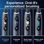 Oral-B iO Series 9 Electric Toothbrush with 3 Replacement Brush Heads, Black Onyx - Image 6