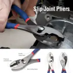 6-Piece Large Pliers and Wrench Set – Groove Joint, Slip Joint, Linesman, Long Nose, Diagonal, Adjustable Wrench - Image 7