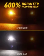 AUXITO Latest CANBUS 3157 Switchback LED Bulbs 3057 3457 4157 Dual Color Amber/White Anti Hyper Flash Built-in Resistor Error Free Turn Signal Lights and DRL/Parking Lights, Pack of 2 - Image 6