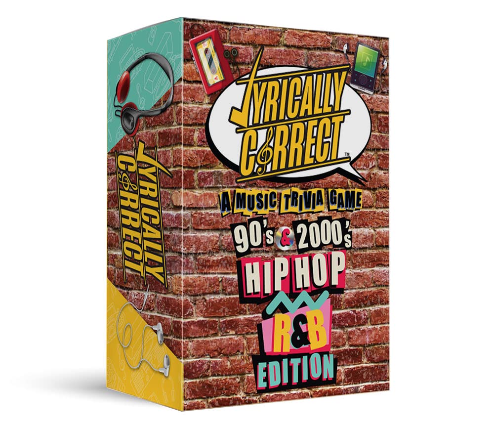 618GRfNQjxL Lyrically Correct '90s & 2000s Music Trivia Card Game - Hip Hop and R&B Edition - Finish The Lyrics Challenge, Fun for Adults, Party or Family Night - Image 1