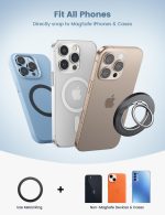Magnetic Phone Ring Grip for MagSafe – 360° Rotation Finger Holder, Ring Stand, Strong Magnet - Image 6
