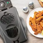 OVENTE Electric Deep Fryer 2 Liter Capacity, 1500 Watt Lid with Viewing Window and Odor Filter, Adjustable Temperature, Removable Frying Basket and Easy to Clean Stainless Steel Body, Silver FDM2201BR - Image 2